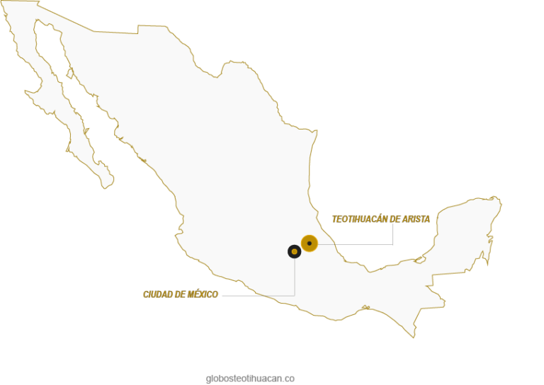 México Mapa Teotihuacán Ciudad de México